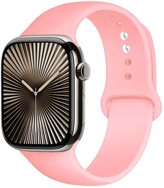 Bracelet en Silicone Premium Compatible Apple Watch Série 10, 9, 8, 7, 6, 5, SE et Ultra (40 à 49 mm)