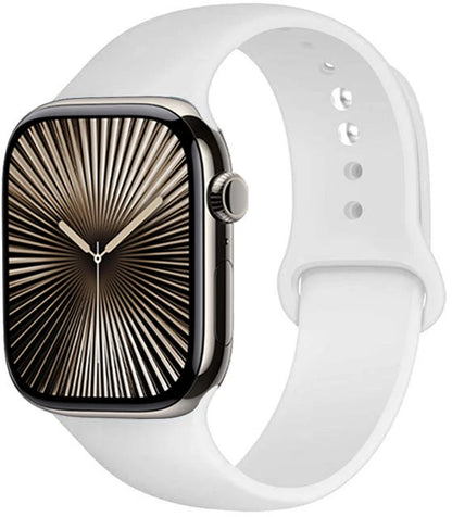Bracelet en Silicone Premium Compatible Apple Watch Série 10, 9, 8, 7, 6, 5, SE et Ultra (40 à 49 mm)