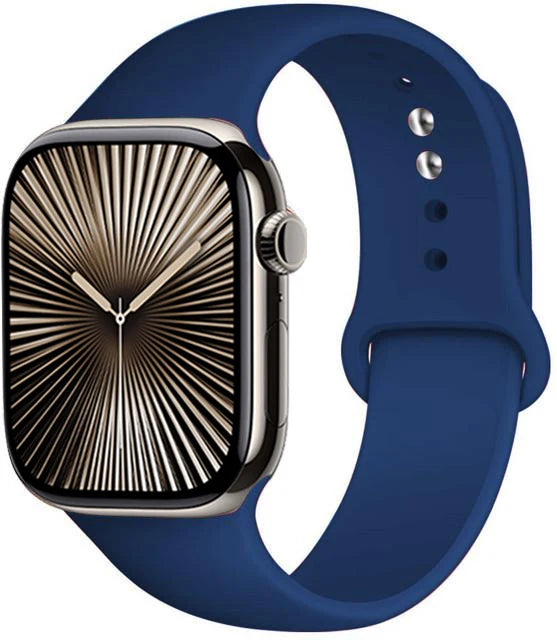 Bracelet en Silicone Premium Compatible Apple Watch Série 10, 9, 8, 7, 6, 5, SE et Ultra (40 à 49 mm)