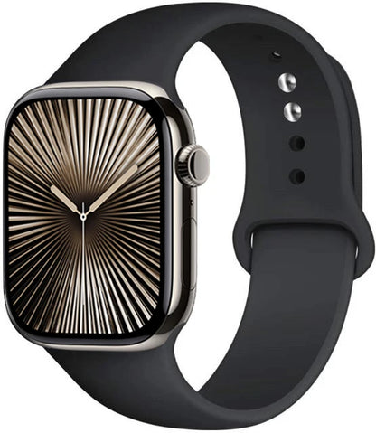 Bracelet en Silicone Premium Compatible Apple Watch Série 10, 9, 8, 7, 6, 5, SE et Ultra (40 à 49 mm)