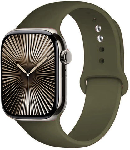 Bracelet en Silicone Premium Compatible Apple Watch Série 10, 9, 8, 7, 6, 5, SE et Ultra (40 à 49 mm)
