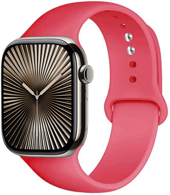 Bracelet en Silicone Premium Compatible Apple Watch Série 10, 9, 8, 7, 6, 5, SE et Ultra (40 à 49 mm)