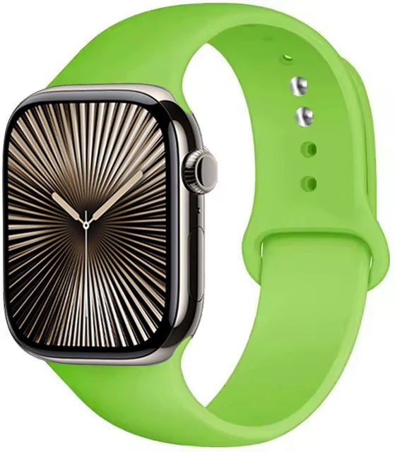 Bracelet en Silicone Premium Compatible Apple Watch Série 10, 9, 8, 7, 6, 5, SE et Ultra (40 à 49 mm)