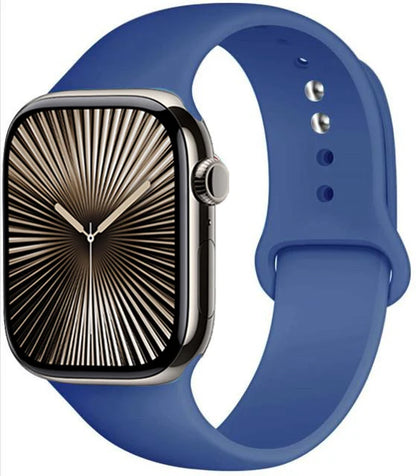 Bracelet en Silicone Premium Compatible Apple Watch Série 10, 9, 8, 7, 6, 5, SE et Ultra (40 à 49 mm)