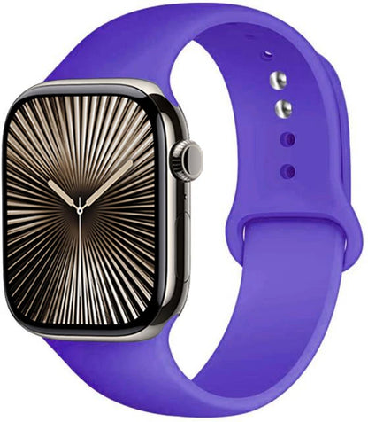 Bracelet en Silicone Premium Compatible Apple Watch Série 10, 9, 8, 7, 6, 5, SE et Ultra (40 à 49 mm)