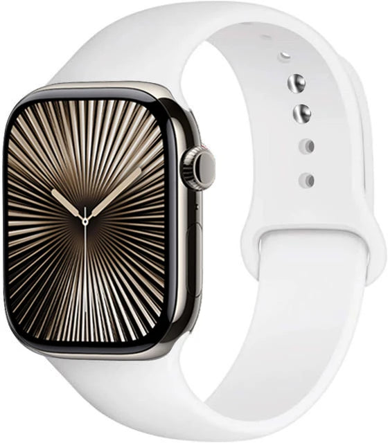 Bracelet en Silicone Premium Compatible Apple Watch Série 10, 9, 8, 7, 6, 5, SE et Ultra (40 à 49 mm)