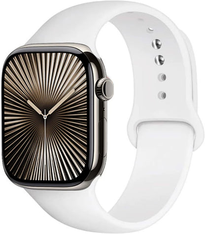 Bracelet en Silicone Premium Compatible Apple Watch Série 10, 9, 8, 7, 6, 5, SE et Ultra (40 à 49 mm)