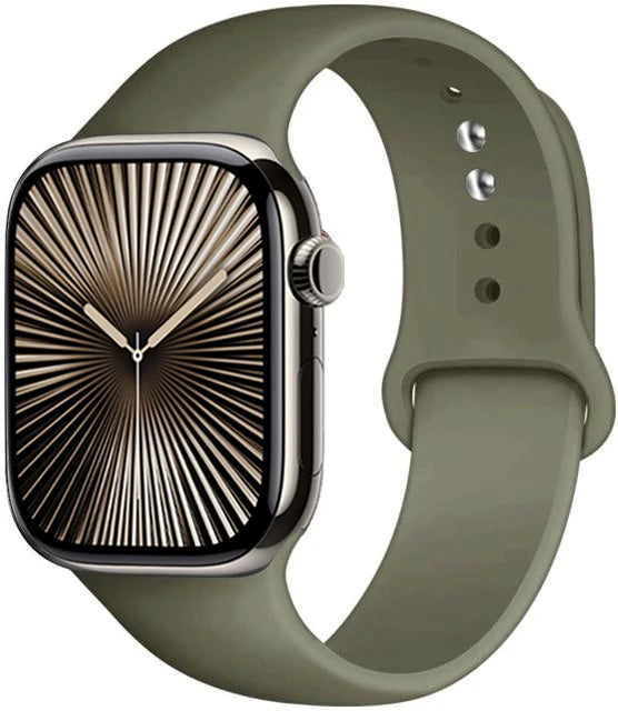 Bracelet en Silicone Premium Compatible Apple Watch Série 10, 9, 8, 7, 6, 5, SE et Ultra (40 à 49 mm)