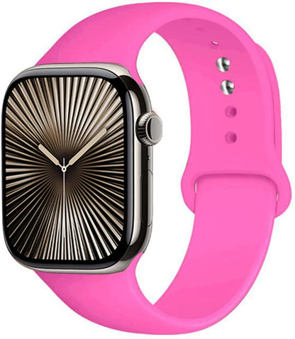 Bracelet en Silicone Premium Compatible Apple Watch Série 10, 9, 8, 7, 6, 5, SE et Ultra (40 à 49 mm)