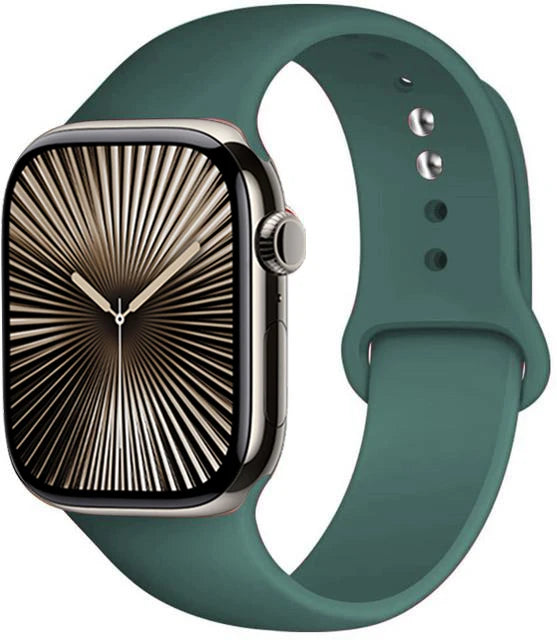 Bracelet en Silicone Premium Compatible Apple Watch Série 10, 9, 8, 7, 6, 5, SE et Ultra (40 à 49 mm)