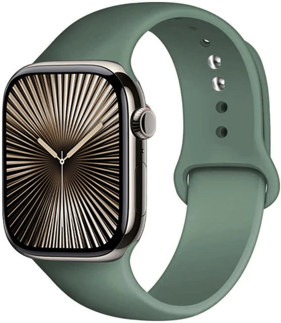 Bracelet en Silicone Premium Compatible Apple Watch Série 10, 9, 8, 7, 6, 5, SE et Ultra (40 à 49 mm)