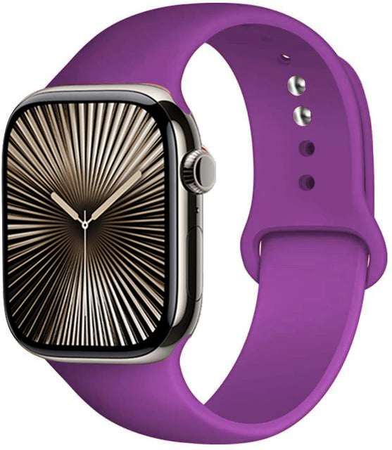 Bracelet en Silicone Premium Compatible Apple Watch Série 10, 9, 8, 7, 6, 5, SE et Ultra (40 à 49 mm)