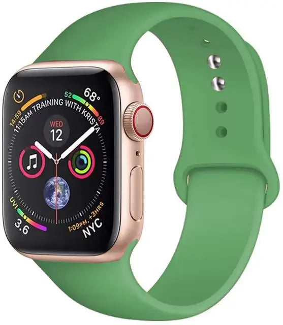 Bracelet en Silicone Premium Compatible Apple Watch Série 10, 9, 8, 7, 6, 5, SE et Ultra (40 à 49 mm)