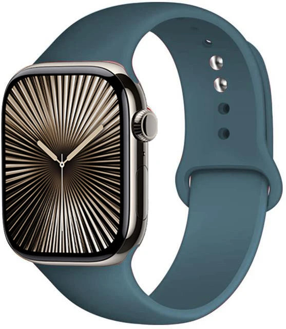 Bracelet en Silicone Premium Compatible Apple Watch Série 10, 9, 8, 7, 6, 5, SE et Ultra (40 à 49 mm)