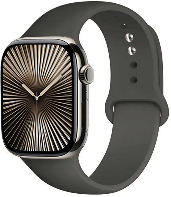 Bracelet en Silicone Premium Compatible Apple Watch Série 10, 9, 8, 7, 6, 5, SE et Ultra (40 à 49 mm)