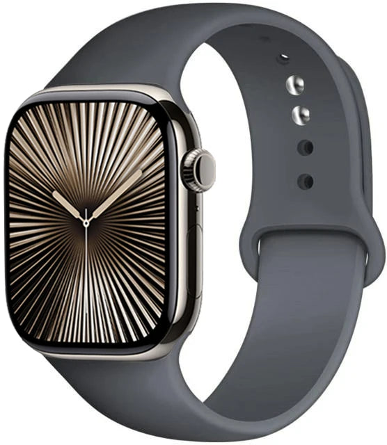Bracelet en Silicone Premium Compatible Apple Watch Série 10, 9, 8, 7, 6, 5, SE et Ultra (40 à 49 mm)