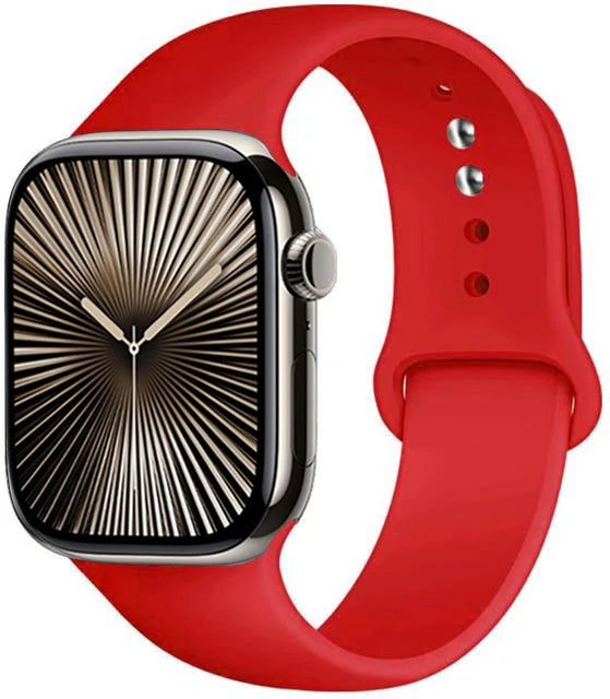 Bracelet en Silicone Premium Compatible Apple Watch Série 10, 9, 8, 7, 6, 5, SE et Ultra (40 à 49 mm)