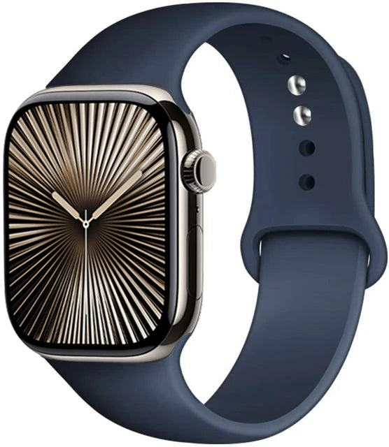 Bracelet en Silicone Premium Compatible Apple Watch Série 10, 9, 8, 7, 6, 5, SE et Ultra (40 à 49 mm)