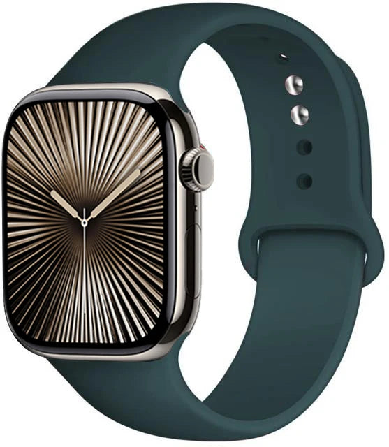 Bracelet en Silicone Premium Compatible Apple Watch Série 10, 9, 8, 7, 6, 5, SE et Ultra (40 à 49 mm)