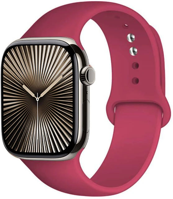 Bracelet en Silicone Premium Compatible Apple Watch Série 10, 9, 8, 7, 6, 5, SE et Ultra (40 à 49 mm)