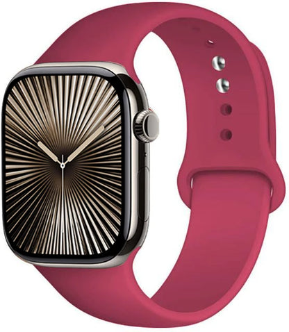 Bracelet en Silicone Premium Compatible Apple Watch Série 10, 9, 8, 7, 6, 5, SE et Ultra (40 à 49 mm)