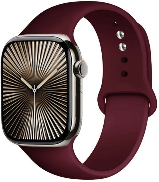 Bracelet en Silicone Premium Compatible Apple Watch Série 10, 9, 8, 7, 6, 5, SE et Ultra (40 à 49 mm)