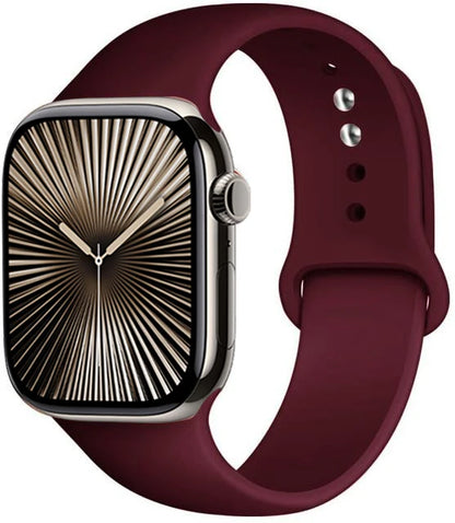 Bracelet en Silicone Premium Compatible Apple Watch Série 10, 9, 8, 7, 6, 5, SE et Ultra (40 à 49 mm)